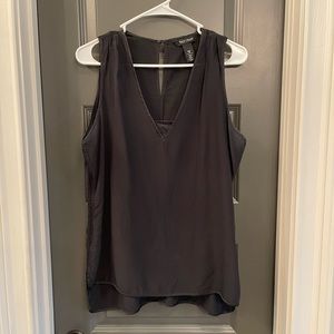 WHBM Black Silk top